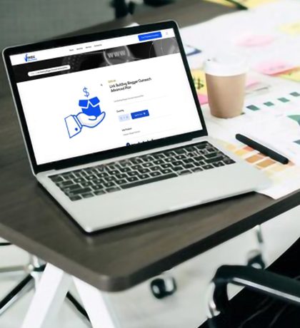 ecommerce product page on monitor